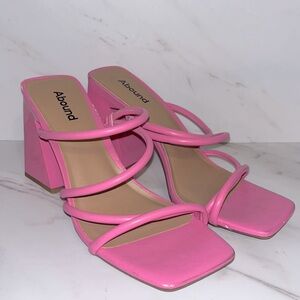 Abound austyn strappy pink sandals heels 9